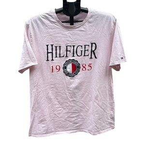 Men’s Tommy Hilfiger Pink Graphic T-Shirt Size XL 100% Cotton- Preppy